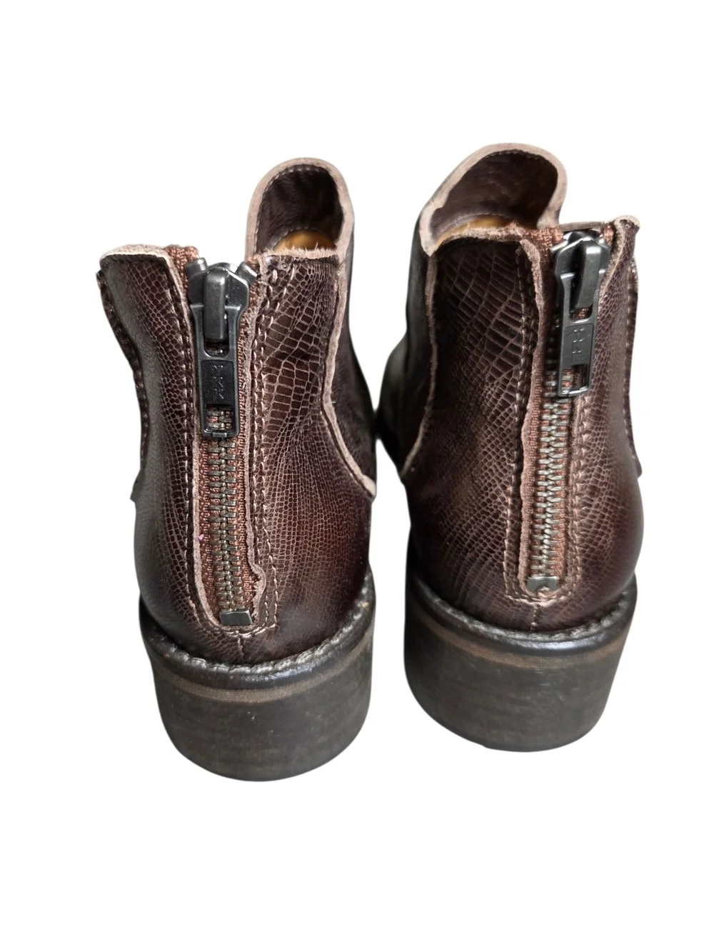 Modern Vintage Metallic Brown Chelsea Ankle Boots 38.5 /8.5